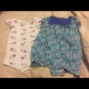 Tea Collection Rompers - SZ 6-12 Months